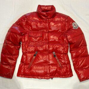 Womens MONCLER Red Puffer Jacket Size 2 (Small/Medium) - EXCELLENT CONDITION